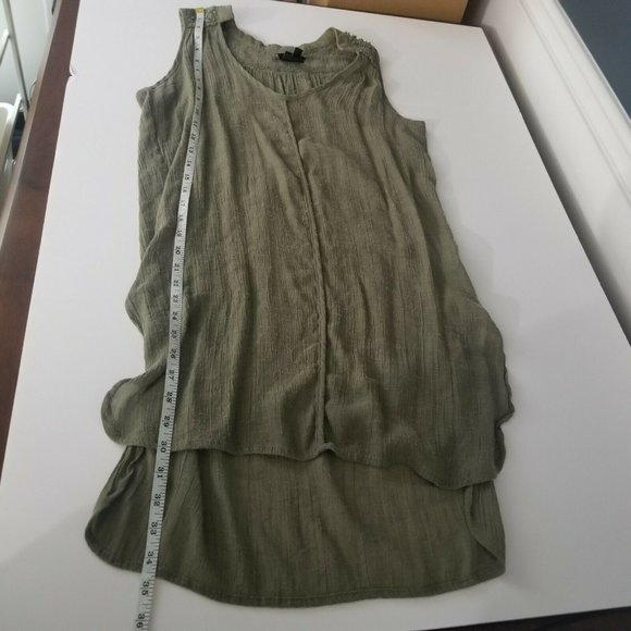 Bobeau Womens Size Medium High Low Hem Gauzy Tunic - Picture 6 of 6